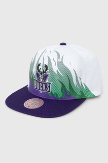 Хлопковая бейсболка Mitchell &amp; Ness MILWAUKEE BUCKS Mitchell&amp;Ness, белый Mitchell&Ness