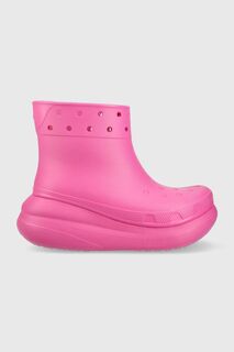 Классические дождевые ботинки Crush Crocs, розовый