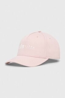 Хлопковая шапка Alpha Industries, розовый