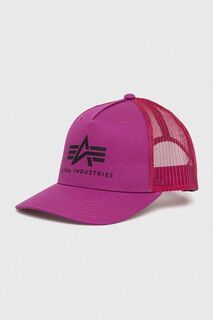 Хлопковая шапка Alpha Industries, фиолетовый
