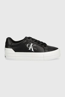 Кожаные кроссовки Vulc Flatform Bold Lth Calvin Klein Jeans, черный