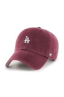 Хлопковая бейсболка MLB Los Angeles Dodgers 47brand, бордовый