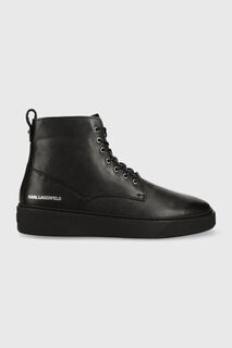 Кожаные туфли FLINT Карла Лагерфельда Karl Lagerfeld, черный