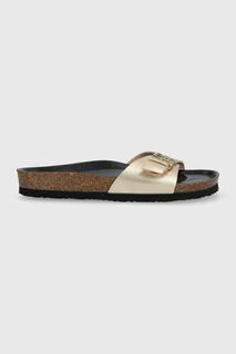 Кожаные тапочки TH MULE SANDAL GOLDEN Tommy Hilfiger, золотой