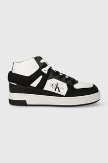 Кожаные кроссовки BASKET CUPSOLE HIGH MIX ML FAD Calvin Klein Jeans, черный