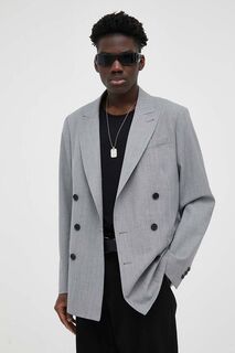 Шерстяная куртка ANORI BLAZER AllSaints, серый