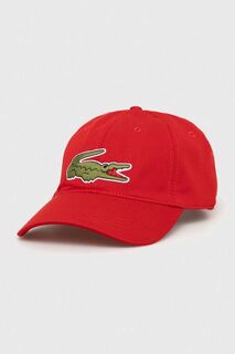 Бейсболка из хлопка Lacoste, красный