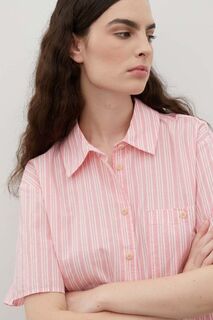 Американская винтажная хлопковая рубашка American Vintage, розовый