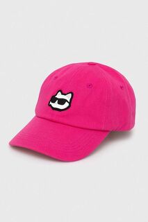 Бейсбольная кепка Карла Лагерфельда Karl Lagerfeld, розовый