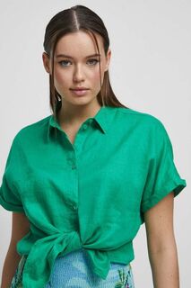 Рубашка из медицинского льна Medicine, зеленый