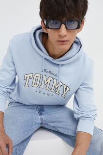 Хлопковая толстовка Tommy Jeans, синий