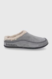 Замшевые тапочки Sorel, серый