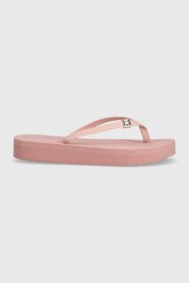 Шлепанцы TH MONOGRAM FLAT SANDAL Tommy Hilfiger, розовый