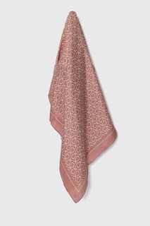 Шелковый шарф Calvin Klein, розовый