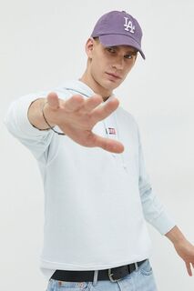 Хлопковая толстовка Tommy Jeans, синий