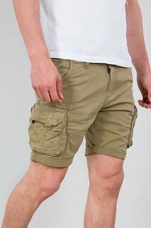 Хлопковые шорты Crew Short Alpha Industries, зеленый