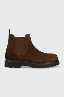 Замшевые ботильоны TJM CHELSEA HIGH BOOT Tommy Jeans, коричневый