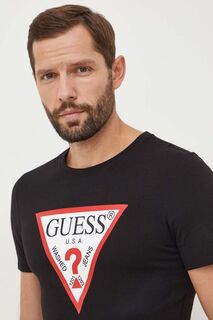 Футболка из хлопка Guess, черный