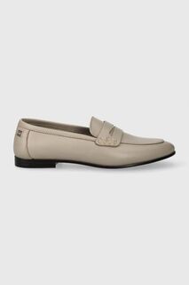 Кожаные лоферы ESSENTIAL LEATHER LOAFER Tommy Hilfiger, бежевый