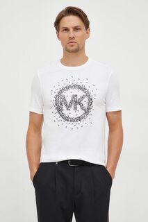 Хлопковая футболка Michael Kors, белый