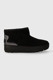 Кожаные зимние ботинки SNOWBOOT МЕТАЛЛИЧЕСКОЙ ЗАМШИ Tommy Hilfiger, черный