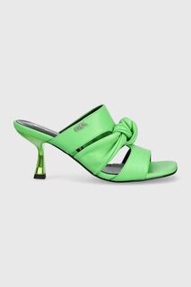 Кожаные тапочки PANACHE Karl Lagerfeld, зеленый