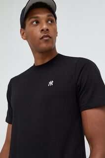 Хлопковая футболка MLB New York Yankees 47brand, черный