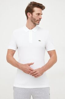 Хлопковое поло Lacoste, белый