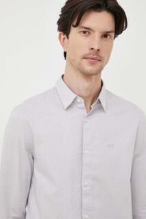 Рубашка из хлопка Armani Exchange, серый