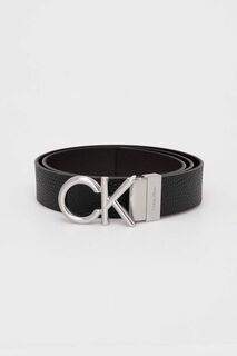 Двусторонний кожаный ремень Calvin Klein, черный