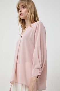 Шелковая блузка Marella, розовый