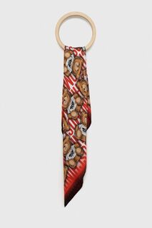 Шелковый шарф Moschino, красный