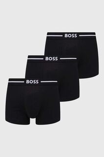 Комплект из трех боксеров BOSS Boss, черный
