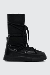 Кожаные зимние ботинки на шнуровке Classic High Inuikii, черный