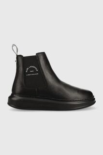 Кожаные ботинки челси Карла Лагерфельда Karl Lagerfeld, черный