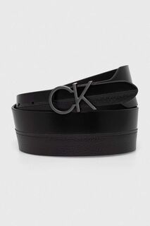 Кожаный ремень Calvin Klein, черный