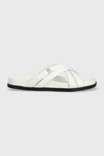 Кожаные тапочки STRAP FEMININE SANDAL Tommy Hilfiger, белый