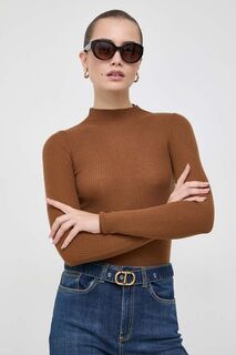 Шерстяной свитер Twinset, коричневый