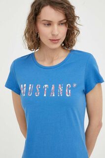 Хлопковая футболка «Мустанг» Mustang, синий