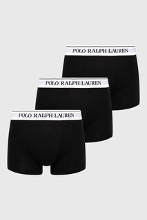 Боксеры (3 пары) 714830299008 Polo Ralph Lauren, черный