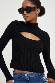 Шерстяной свитер Answear Lab, черный