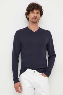 Шерстяной свитер Calvin Klein, темно-синий