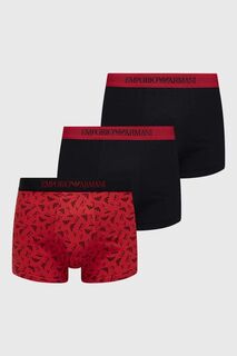 Комплект хлопковых боксеров , 3 пары Emporio Armani Underwear, мультиколор