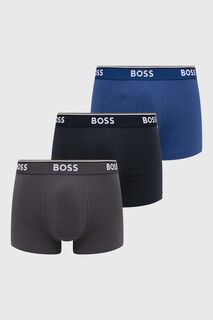 Набор боксеров BOSS, 3 пары Boss, синий