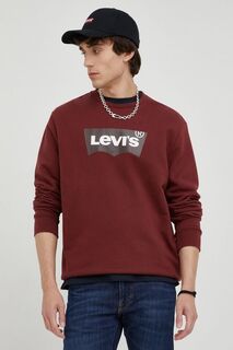 Толстовка из хлопка Levi&apos;s, бордовый Levis