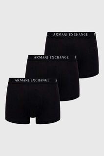 Комплект из трех боксеров Armani Exchange, черный