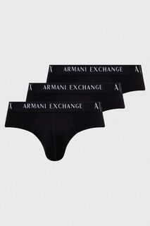 Комплект трусов (3 шт.) Armani Exchange, черный