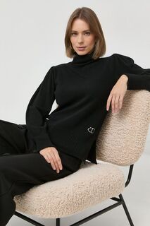 Шерстяной свитер Twinset, черный
