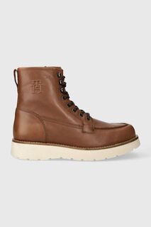 Кожаные туфли TH AMERICAN WARM LEATHER BOOT Tommy Hilfiger, коричневый