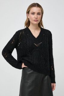 Шерстяной свитер Twinset, черный